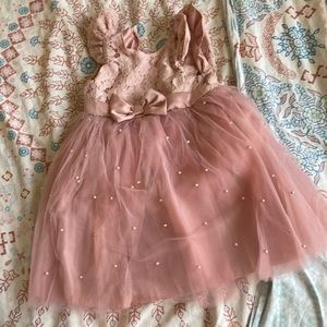 Mauve pink chiffon dress 4T - 5T